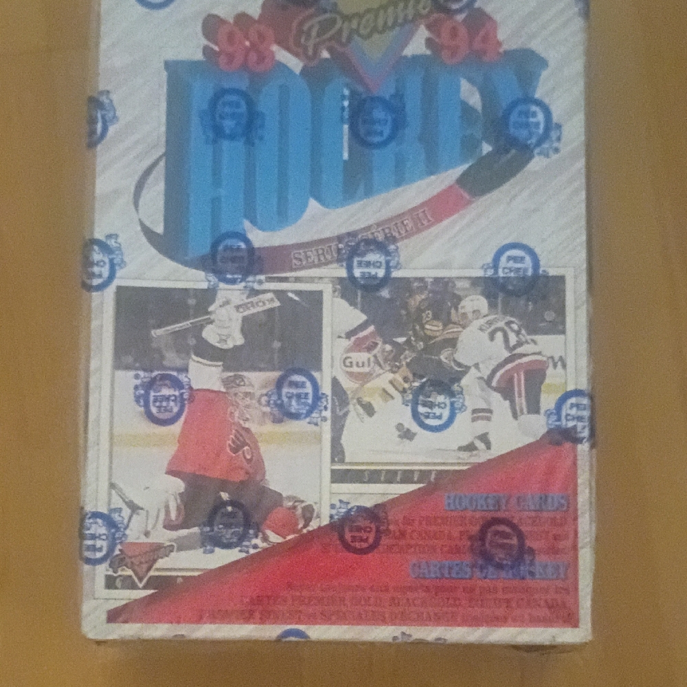 O-pee-chee Premier Series 2 1993-94 Unopened 36 Sealed Hockey Card Pack Box Bran